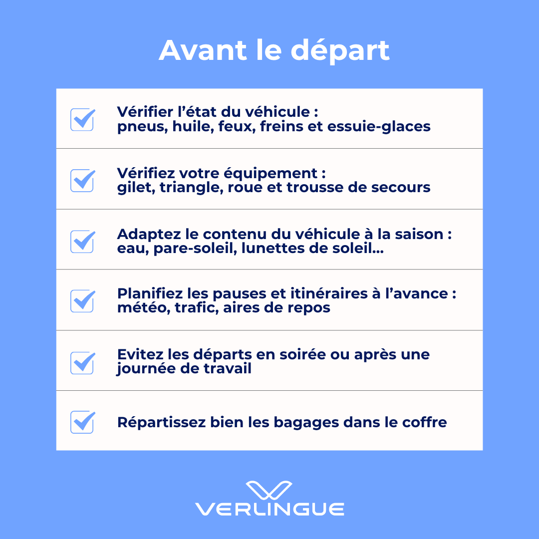 avant le départ prévention
