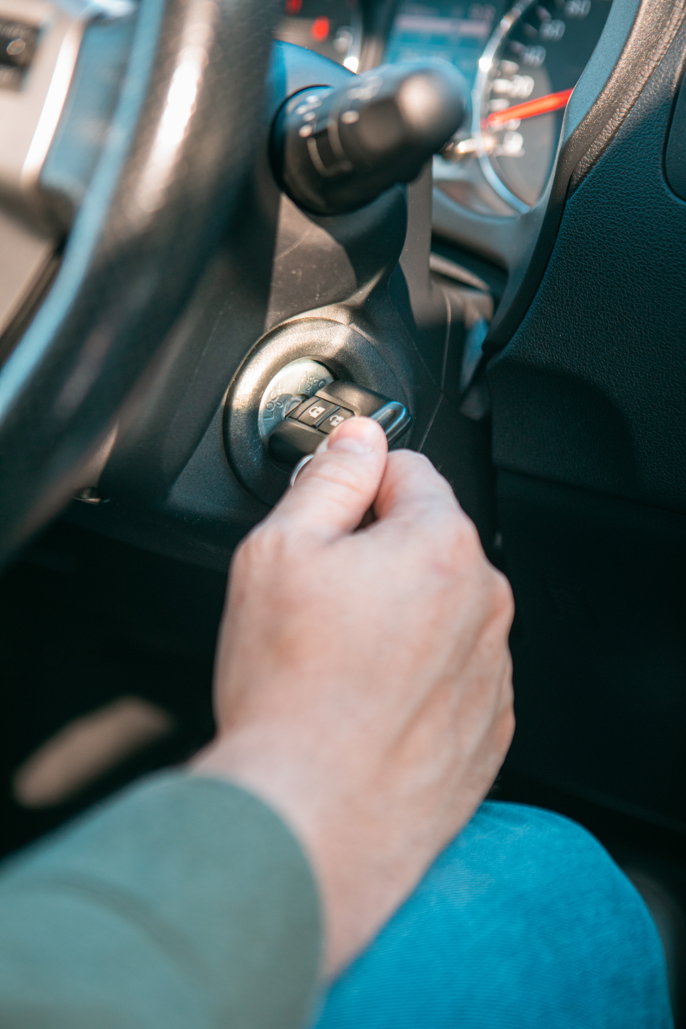 clé pour démarrer le moteur de la voiture